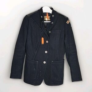 Parajumpers Navy Multipocket Royal Wool Peacoat Jacket Womens Medium